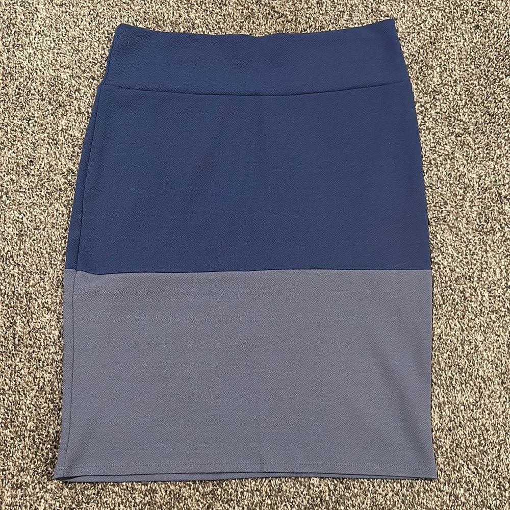 Blue 2 tiered lularoe pencil skirt